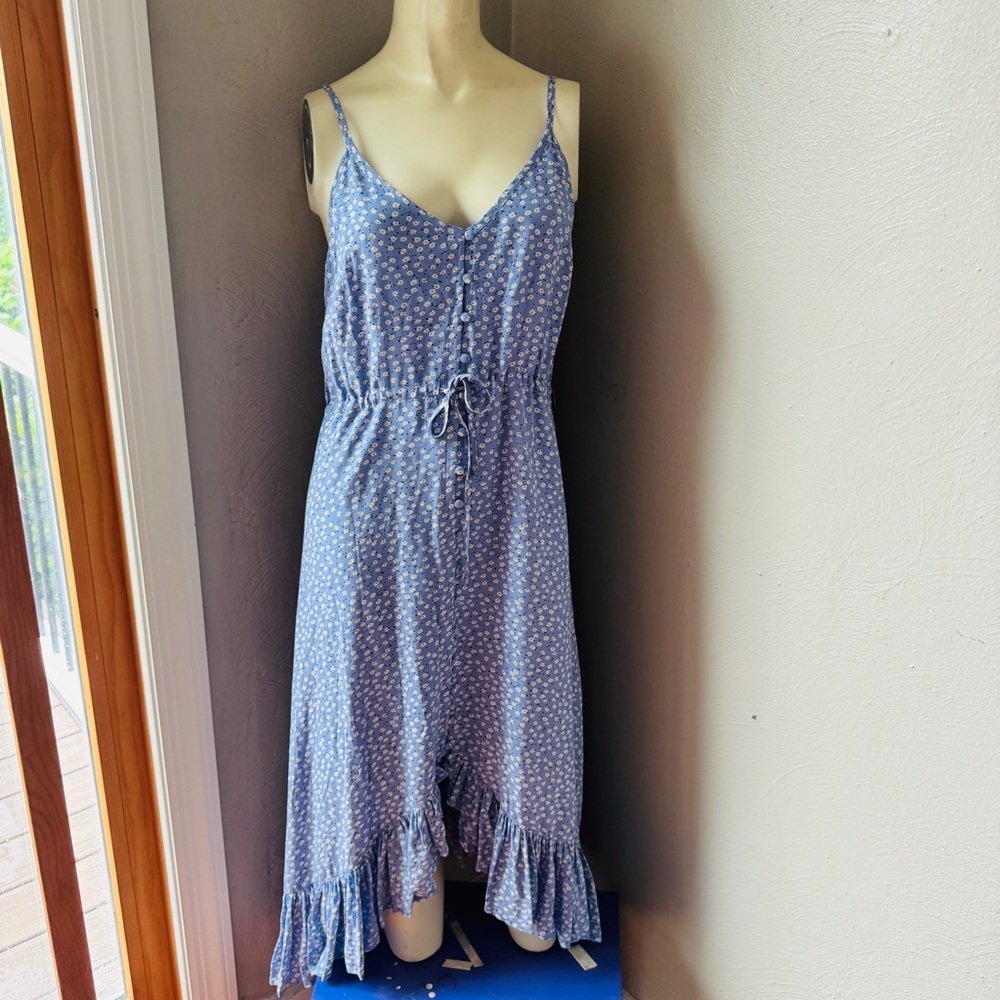 Rails maxi dress sleeveless blue floral size small